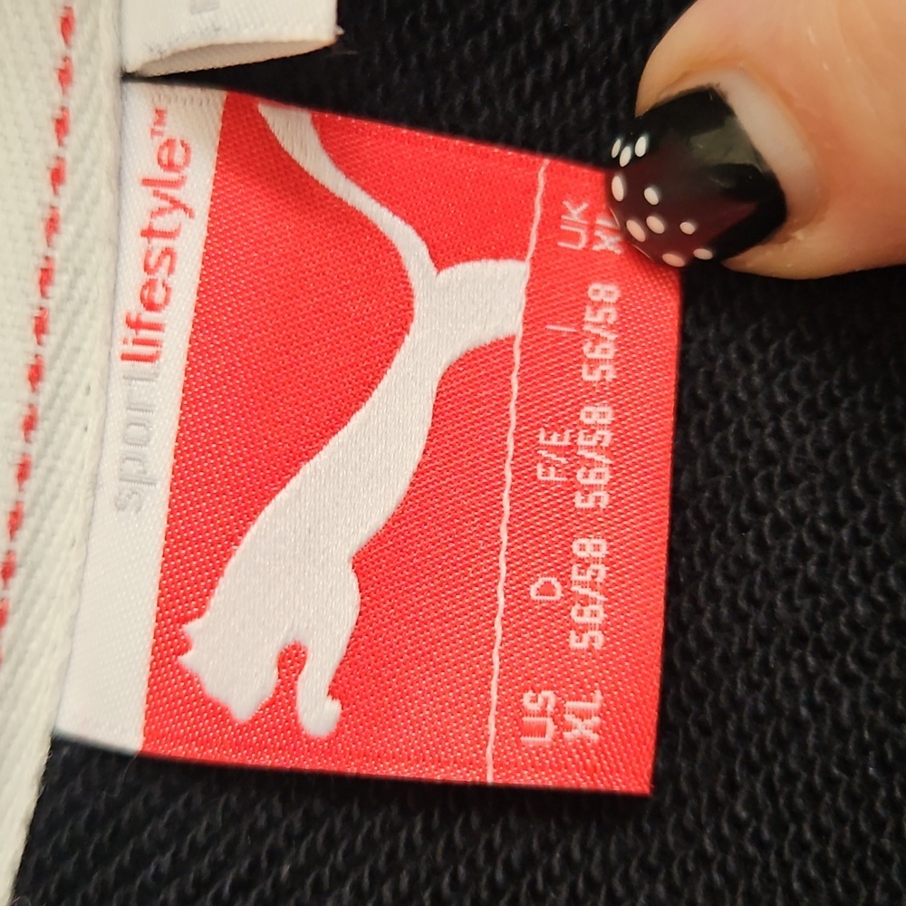 Puma Black Hoodie with Red Logo - Picture 2 of 3
